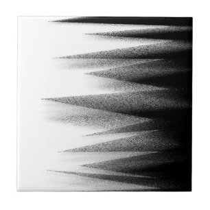 Carreau Art Abstrait Pastel Noir Blanc Gras