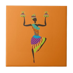 Carreau Art africain de tribal de dame