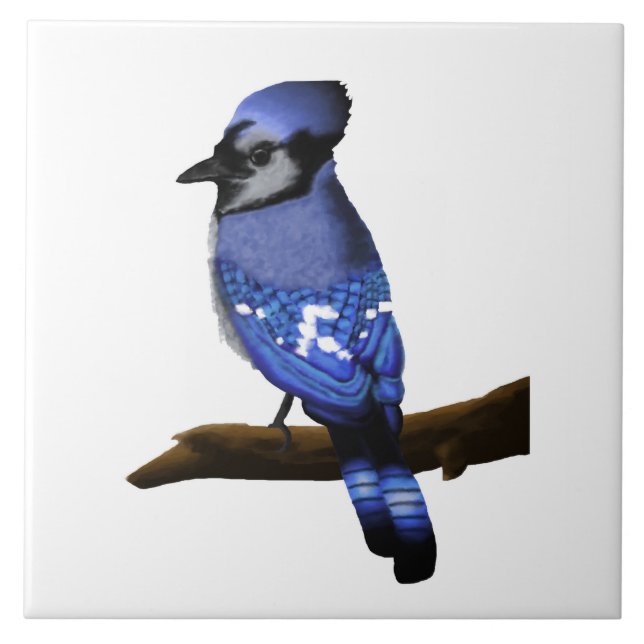 Carreau Art Blue Jay   (Devant)