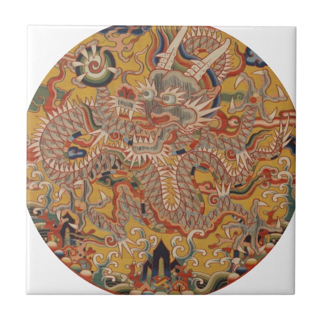 Carreau Art chinois asiatique impérial de dragon de Ming (Devant)
