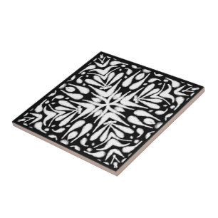 Carreau Art de Brosse à Bouteille Flou Abstrait Gris Blanc