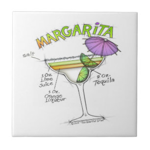 CARREAU ART DE COCKTAIL DE RECETTE DE MARGARITA