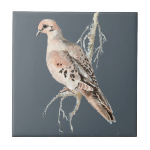 Carreau Art de deuil de nature de faune d'oiseau de
