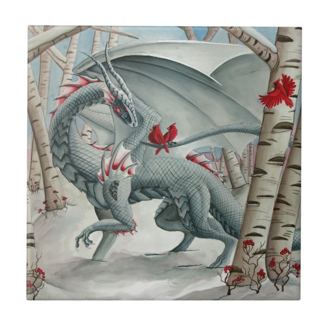 Carreau Art de dragon, art d'imaginaire, Madame de la (Devant)