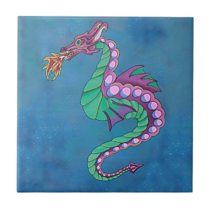 Carreau Art de dragon de mer