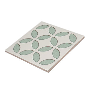 Carreau Art De La Mosaïque Ethnique Vert Pastel Blanc