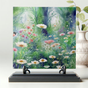 Carreau Art de l'aquarelle du Fleur sauvage lunaire