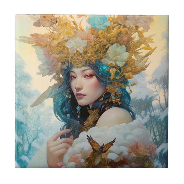 Carreau Art de l'Imaginaire de la Reine des neiges (Devant)