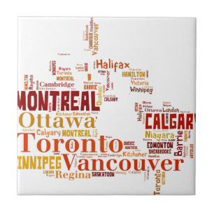 Carreau Art de mots des villes du Canada
