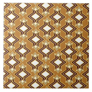 Carreau Art Déco Fond d'écran Motif, Tan et Brown