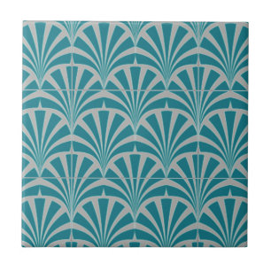 Carreau Art déco gris turquoise élégant vintage années