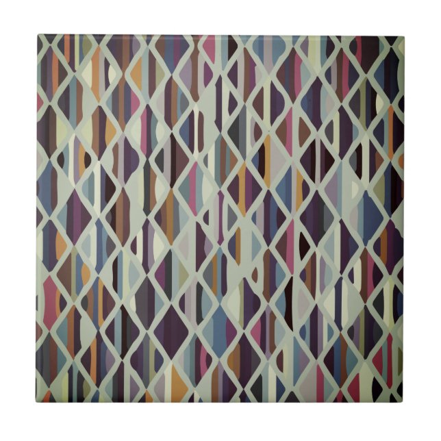 Carreau Art déco moderne multicolore (Devant)