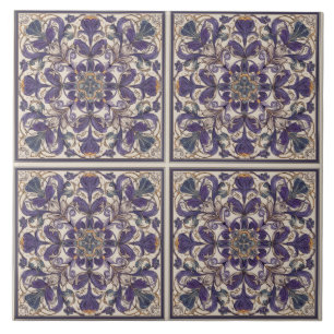 Carreau Art Déco Radial Violet