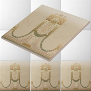 Carreau Art Déco vintage Acanthus & Vine Frieze