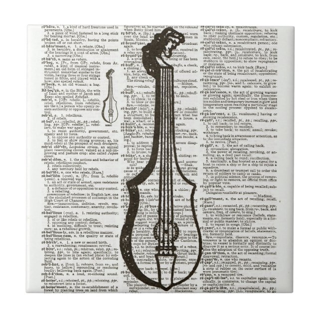Carreau Art du dictionnaire d'instruments de musique (Devant)