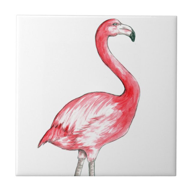 Carreau Art Flamant rose (Devant)