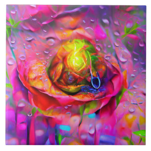 Carreau Art Floral Surreal