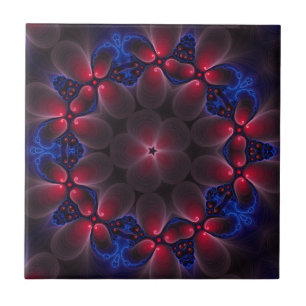Carreau Art fractal numérique violet cool