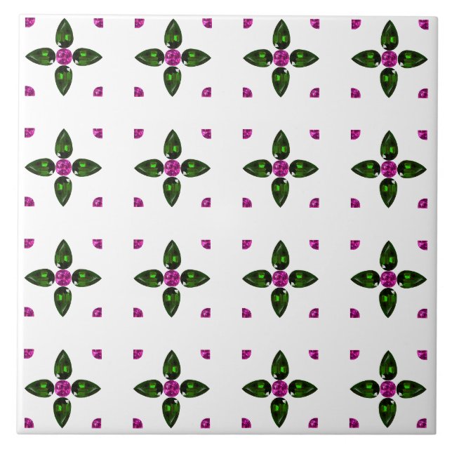Carreau Art Gemstone, Vert Violet (Devant)