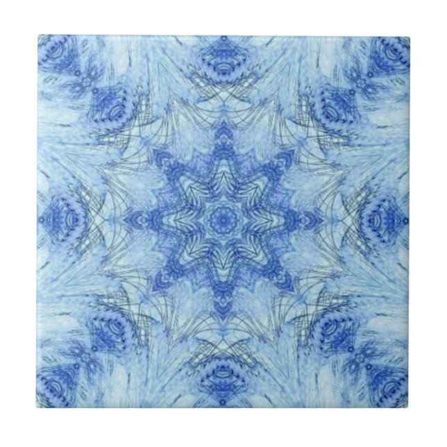 Carreau Art géométrique des cheveux fées bleues (Devant)