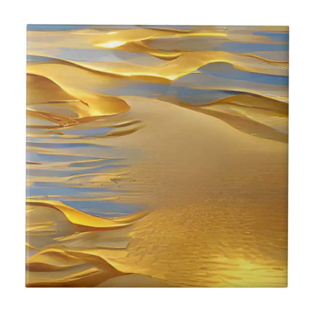 Carreau Art graphique des sables dorés (Devant)