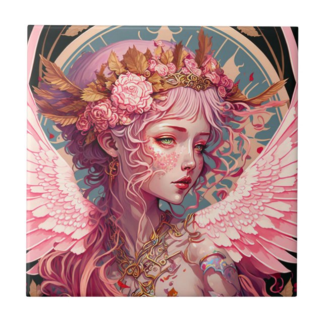 Carreau Art Imaginaire rose Fairy Angel (Devant)