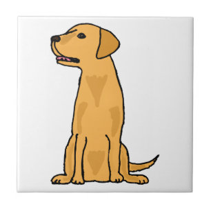 Carreau Art jaune de chiot de labrador retriever