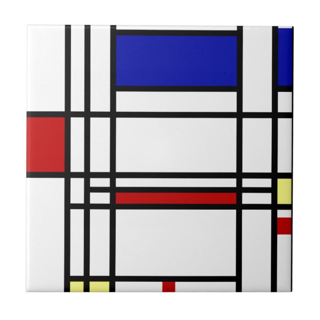 Carreau Art moderne de Mondrian (Devant)