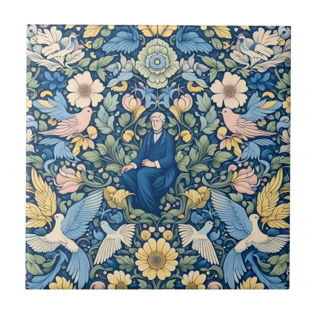 Carreau Art Morris aux fleurs (Devant)
