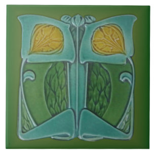 Carreau Art nouveau c 1900 Tuile Repro Cleveland Majolica