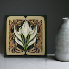 Art Nouveau Calla Lily symétrique Mur Floral Art N