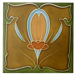 Carreau Art nouveau ceramic fireplace wall tile murals