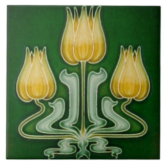 Carreau Art nouveau ceramic tile