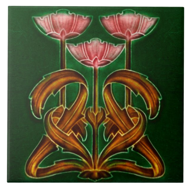 Carreau Art Nouveau Ceramic tile (Devant)