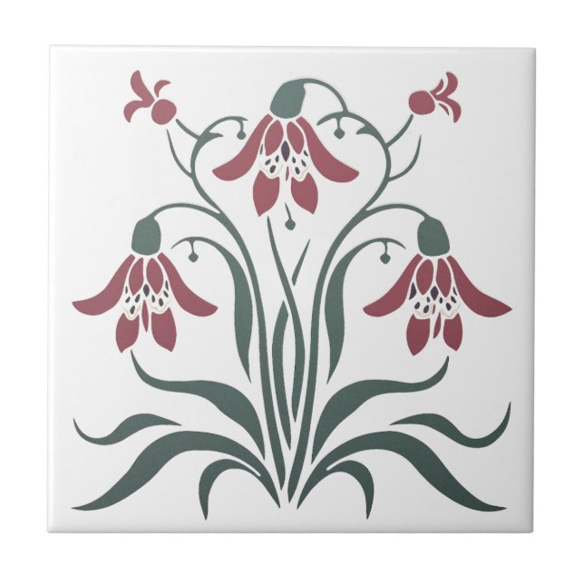 Carreau Art Nouveau Floral (Devant)