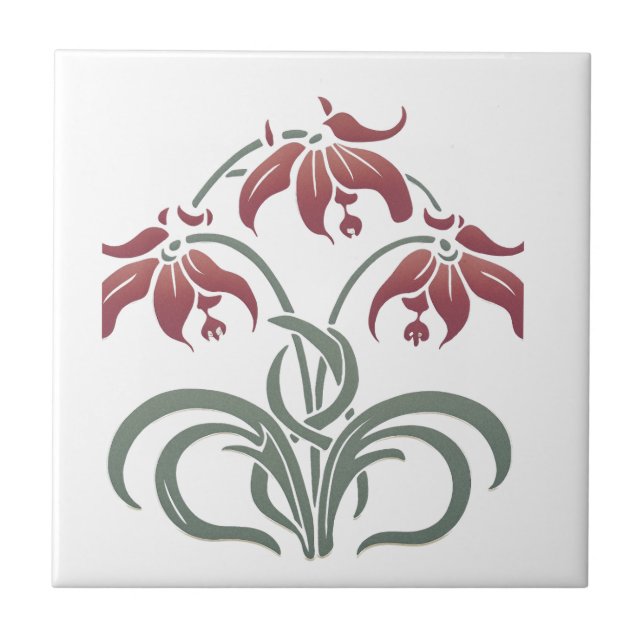 Carreau Art Nouveau Floral (Devant)