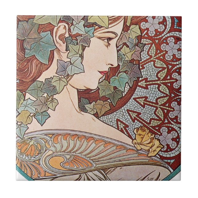 Carreau Art nouveau ivoire (Devant)