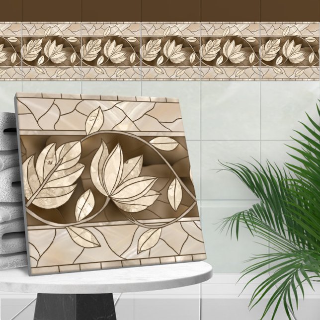 Carreau Art Nouveau Ornement frontalier floral (Créateur téléchargé)