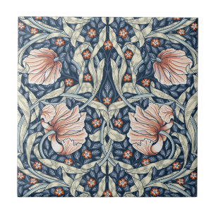 Carreau Art Nouveau, William Morris pimpernel design flora