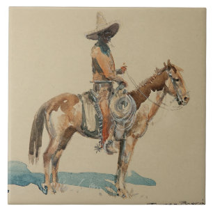 Carreau Art occidental "Vaquero" par Edward Borein