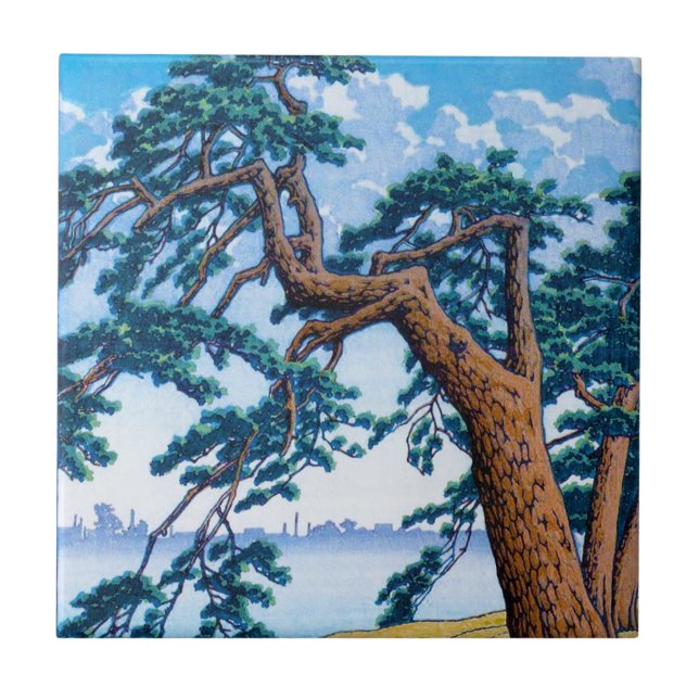 Carreau Art oriental frais d'arbre de Hasui Kawase de (Devant)