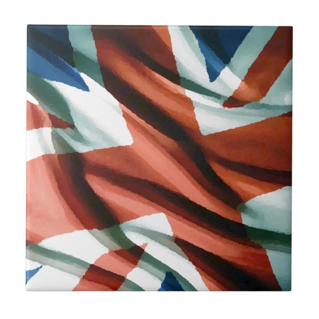 Carreau Art pop du drapeau britannique (Devant)