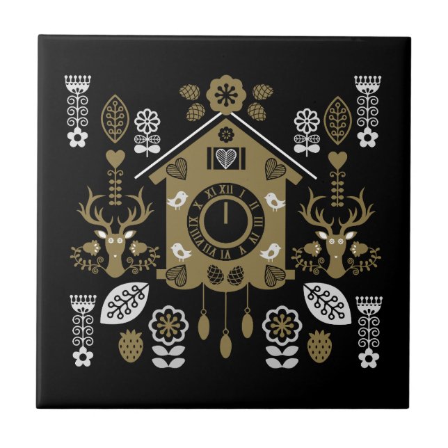 Carreau Art populaire allemand Bauernmalerei (Devant)