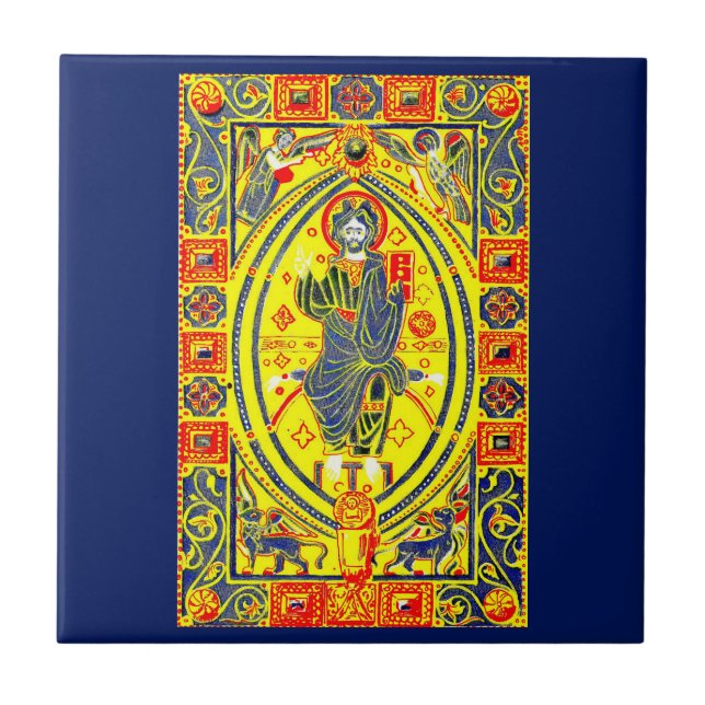 Carreau Art populaire byzantin Jésus (Devant)