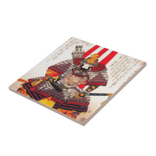 Carreau Art samouraï classique japonais oriental frais de