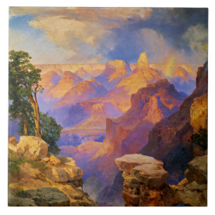 Carreau Art Thomas Moran, Grand Canyon avec arc-en-ciel
