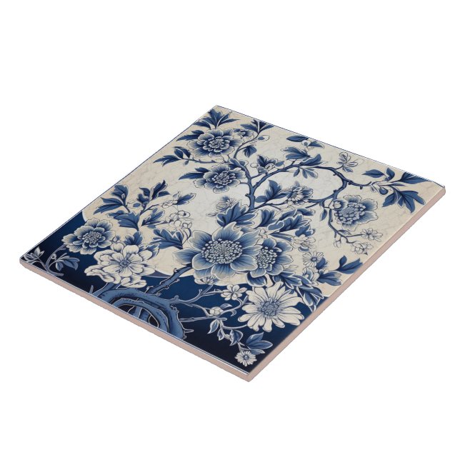 Carreau Art traditionnel chinois Blue Ink Art 9 (Côté)