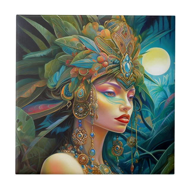 Carreau Art Tropical Lady Imaginaire (Devant)