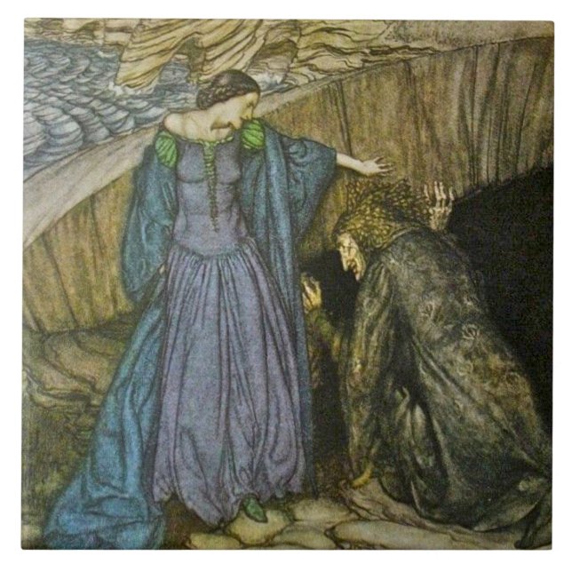 Carreau Arthur Rackham Romance de la Tuile en céramique Ki (Devant)