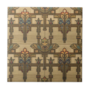 Carreau Arts & Crafts de style Craftsman et Mission florau
